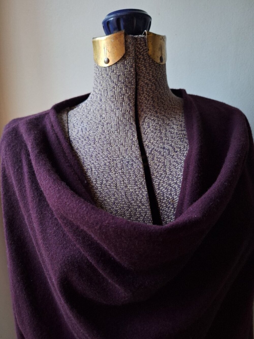 Cowl Neck Burgundy TopWomen's Retro NEW Sharon  Dawn